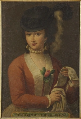 Autore ignoto (ambito marchigiano), Ritratto di Faustina Maratta, olio su tela, XVIII secolo, Pinacoteca Civica "F. Podesti", Ancona.