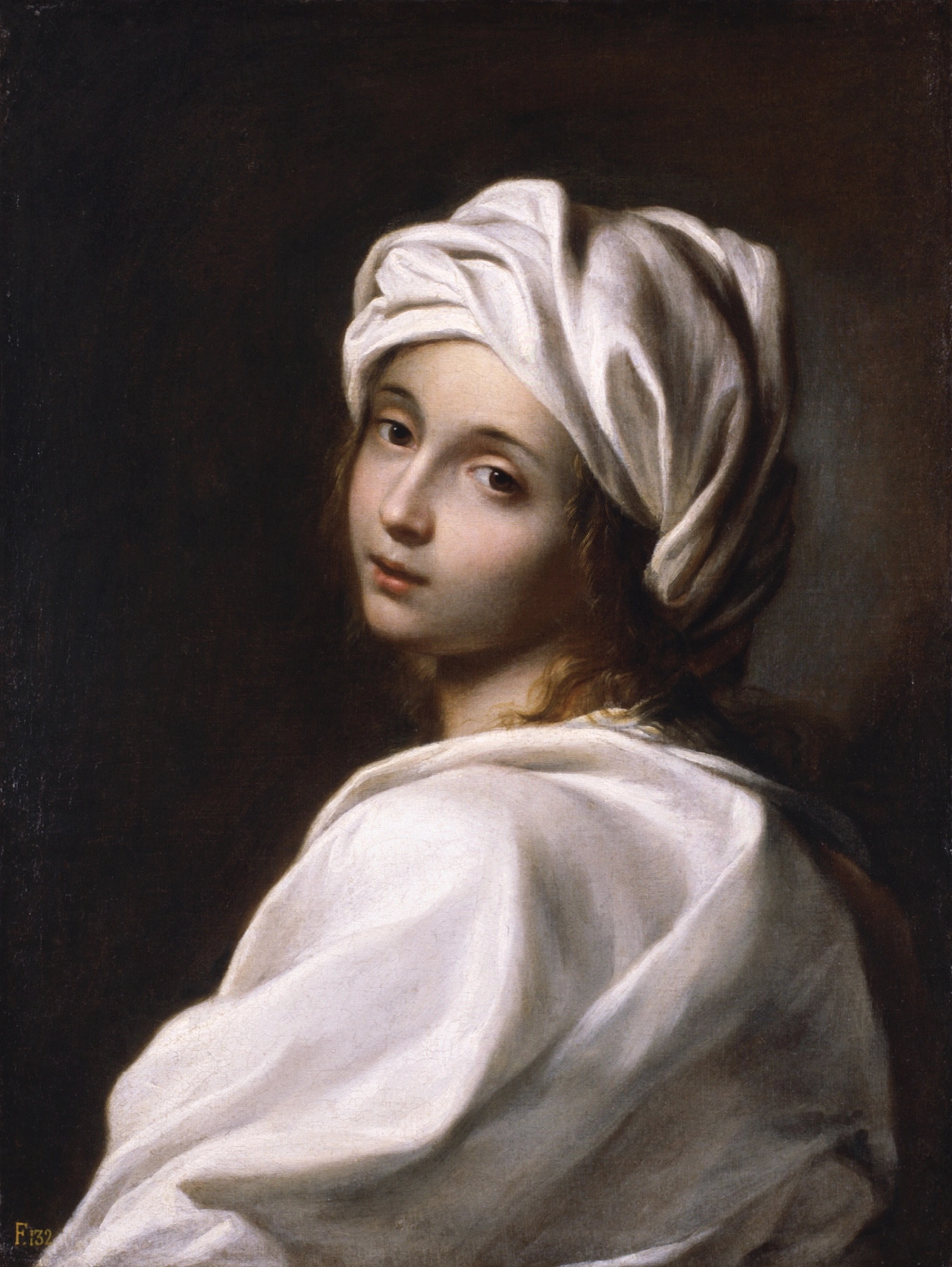 Ginevra Cantofoli, Donna con turbante, (già presunto Ritratto di Beatrice Cenci attribuito a Guido Reni), Galleria Nazionale d'Arte Antica in Palazzo Barberini, Roma.