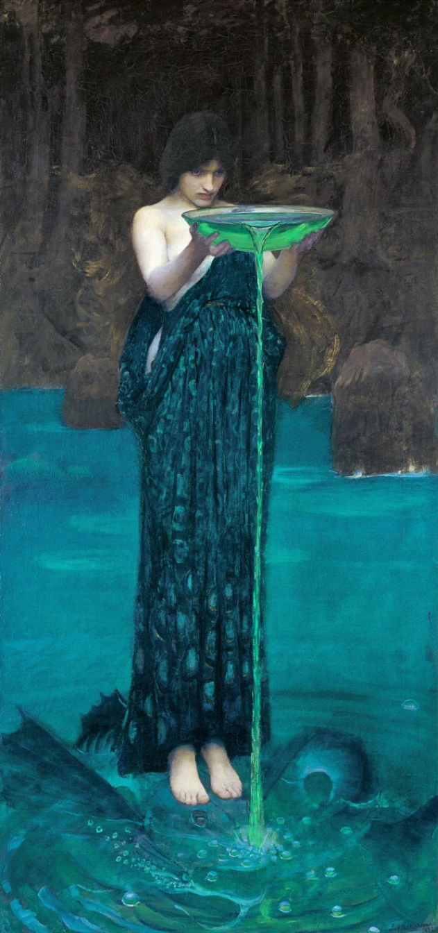 John William Waterhouse, Circe invidiosa, 1892, olio su tela, 179 × 85, Art Gallery of South Australia, Adelaide.