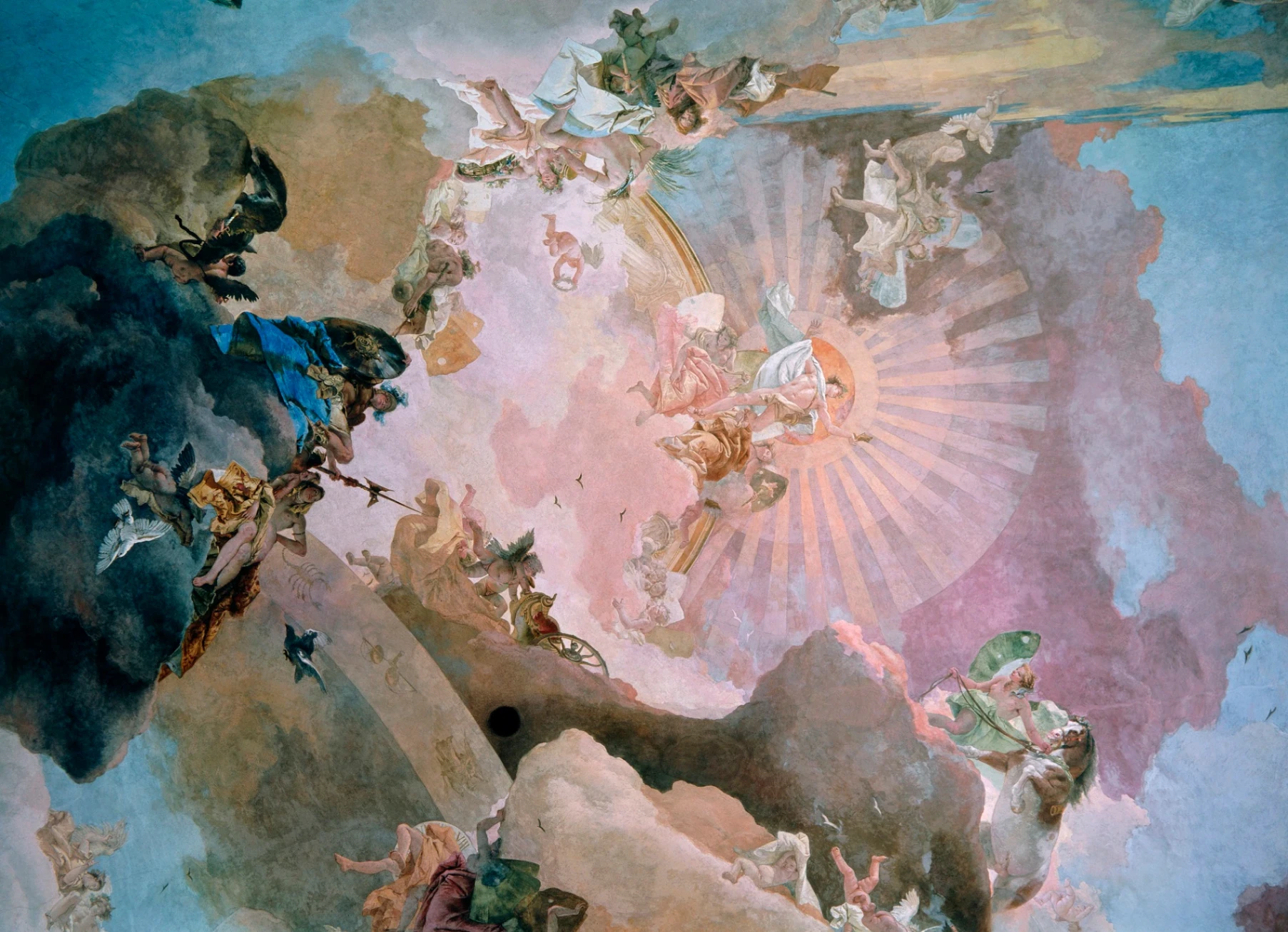 Giambattista Tiepolo, L’Olimpo e i quattro continenti, 1751-1753, Würzburg.