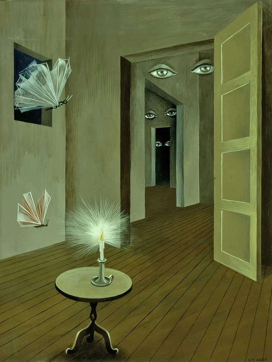 Remedios Varo, Insomnia I, 1947, cartoncino.