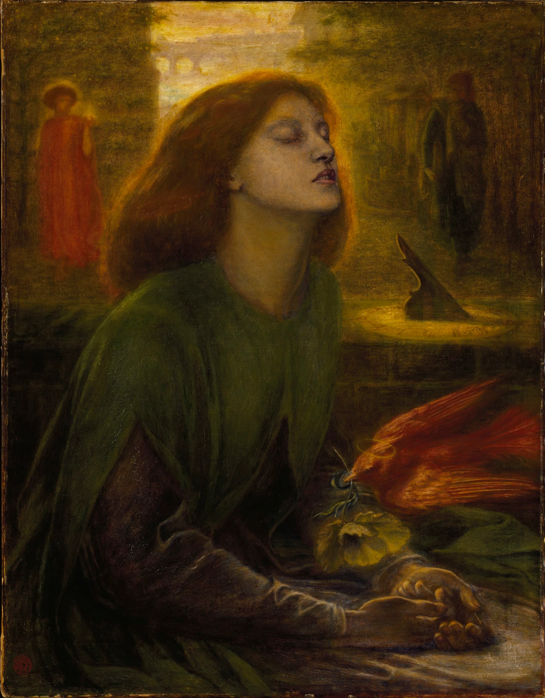 Elizabeth Siddal, Beata Beatrix, tra il 1864 e 1870, olio su tela, 86, 4 x 66 cm, Tate Britain, Londra.