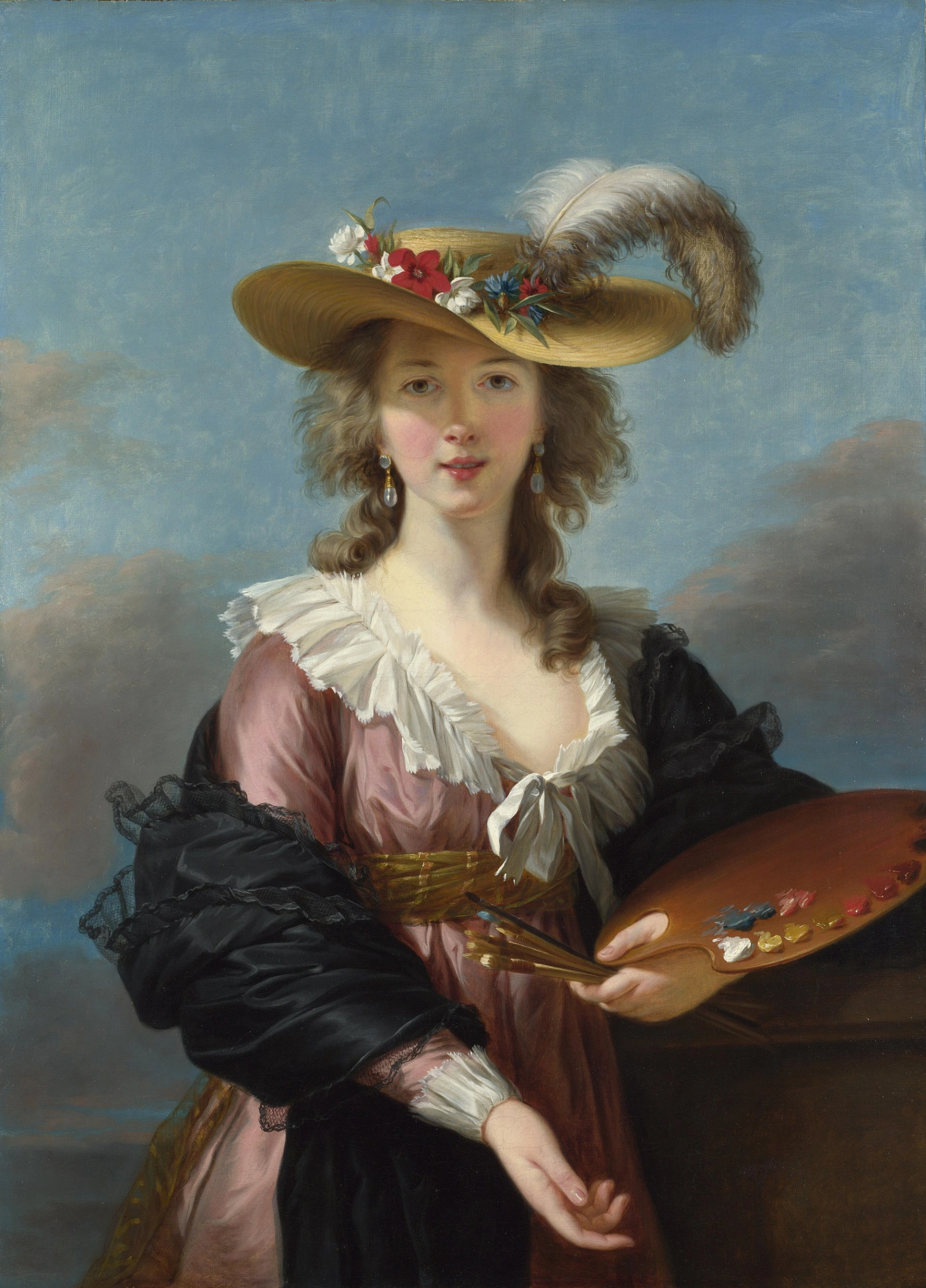 Élisabeth Vigée Le Brun, Autoritratto con tavolozza, post 1782, olio su tela, 97,8 x 70,5 cm, National Gallery, London.