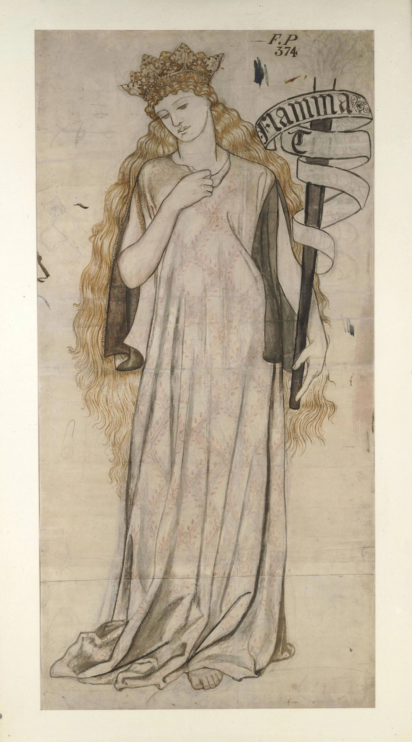 William Morris, Elena, 1860 circa, disegno, Victoria and Albert Museum, Londra, Museum no. E.571-1940. © Victoria and Albert Museum, London