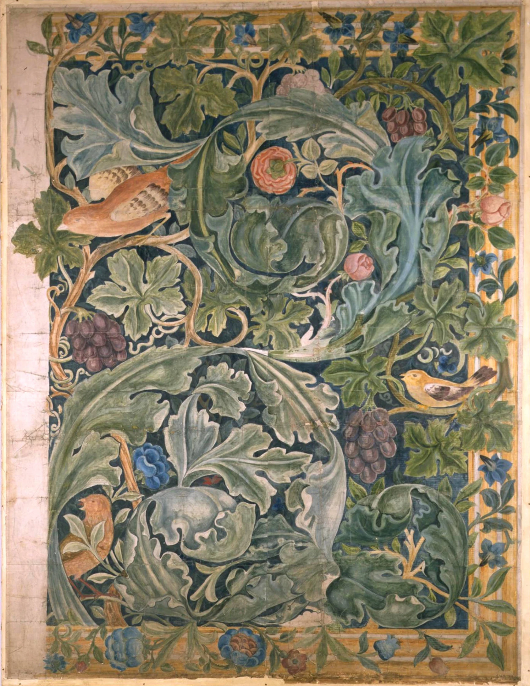 Cartone per arazzo Acanthus and Vine, disegnato da William Morris e realizzato da Morris &amp; Co., 1879, Victoria and Albert Museum, Londra, N. museo E.3472-1932. © Victoria and Albert Museum, London
