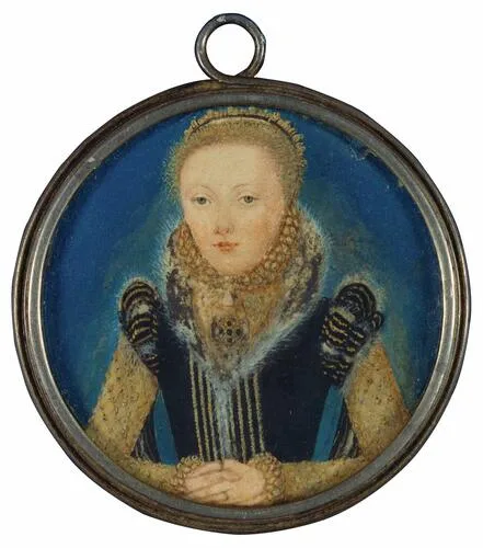Levina Teerlinc, Ritratto di Elisabetta I, 1565 circa, acquerello su pergamena incollata su carta da gioco, Royal Collection Trust, Londra.
