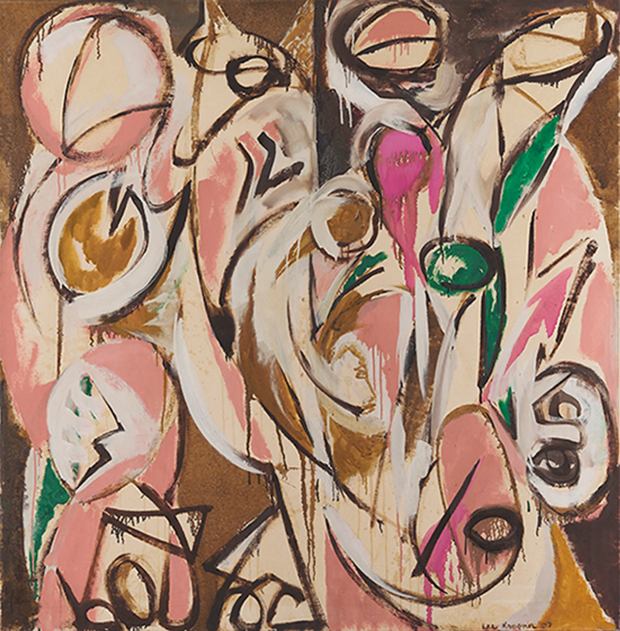 Lee Kresner, Re-echo, olio su tela, 59 x 58 cm, collezione privata.