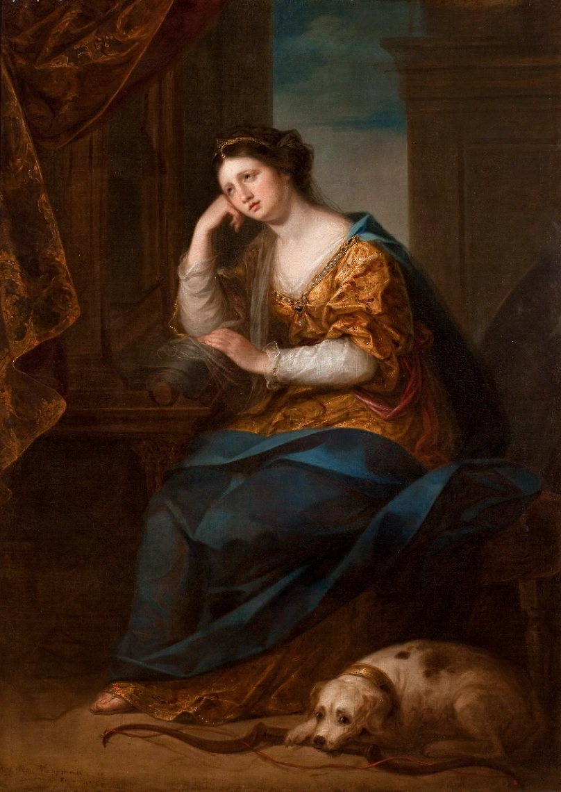 Angelica Kauffman, Penelope al telaio, 1764, olio su tela, 169 × 118 cm, Brighton Museum and Art Gallery, East Sussex.