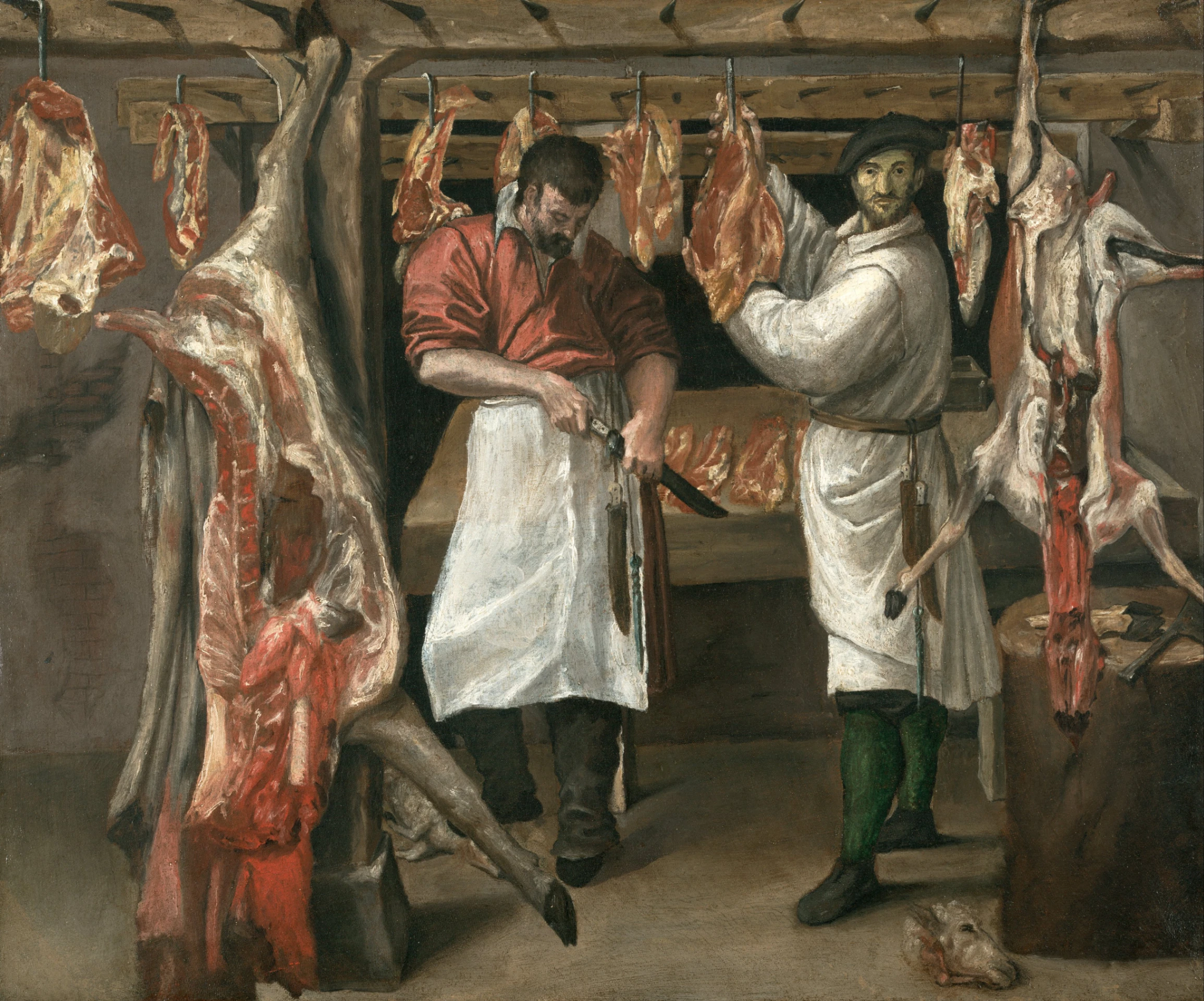 Annibale Carracci, La bottega del macellaio, inizio del anni '80 del XVI sec., olio su tela, Kimbell Art Museum, Fort Worth, Texas.