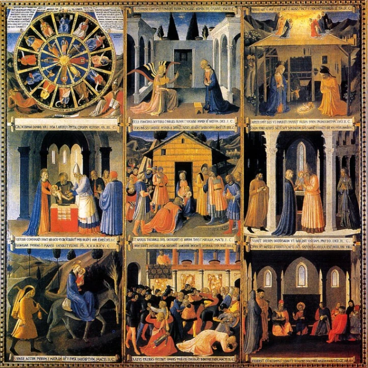 Beato Angelico, Armadio degli Argenti (primo pannello), 1451-1453, tempera su tavola, Museo nazionale di San Marco, Firenze.