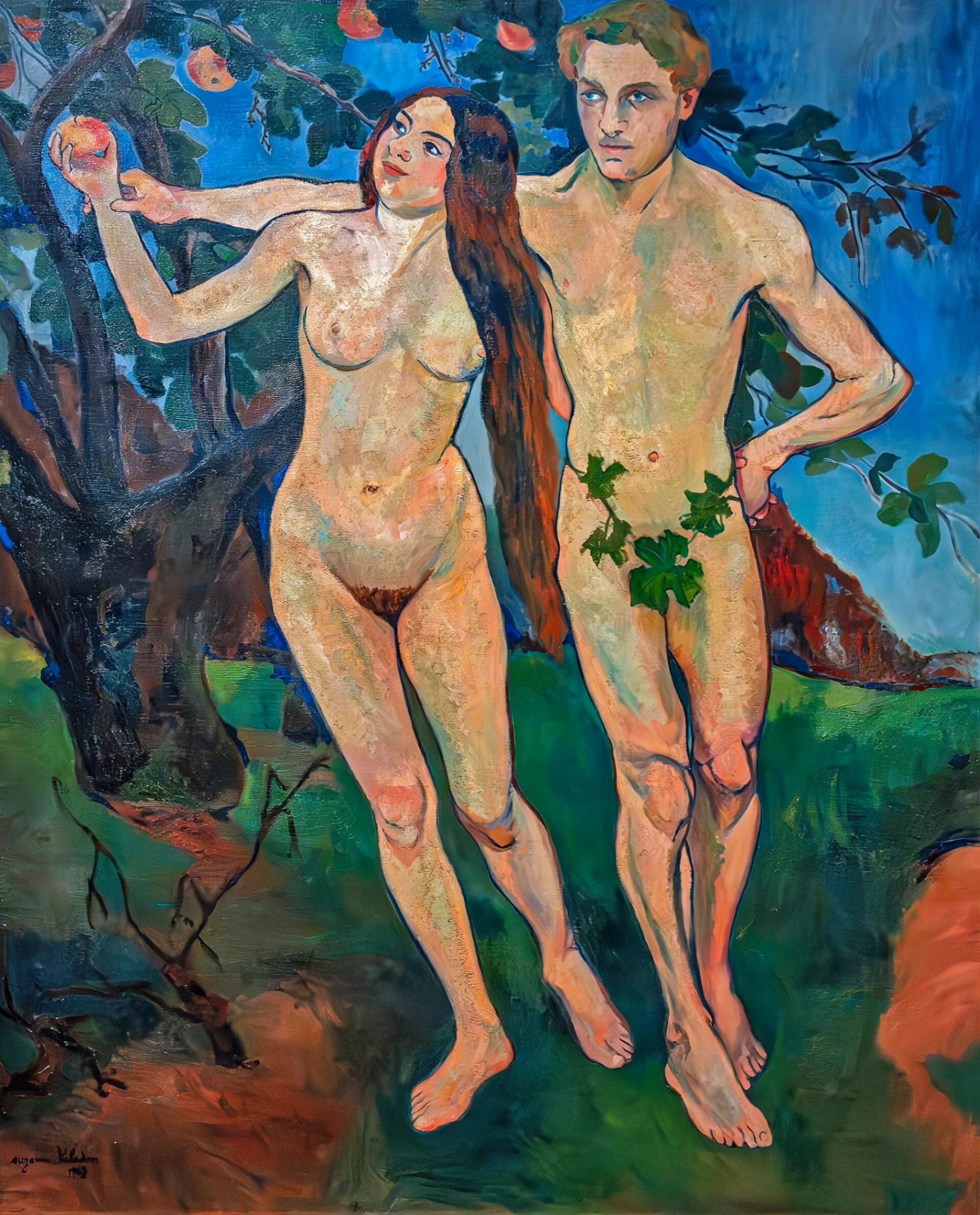Suzanne Valadon, Adamo e Eva, 1909, olio su tela, 162 × 131 cm, Centro Georges Pompidou, Parigi.