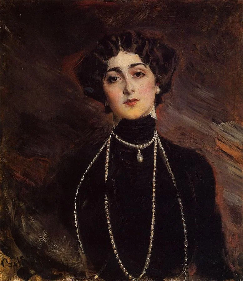 Giovanni Boldini, Ritratto di Lina Cavalieri, 1901 circa, olio su tela, 67,4 cm x 60,4 cm, collezione privata.
