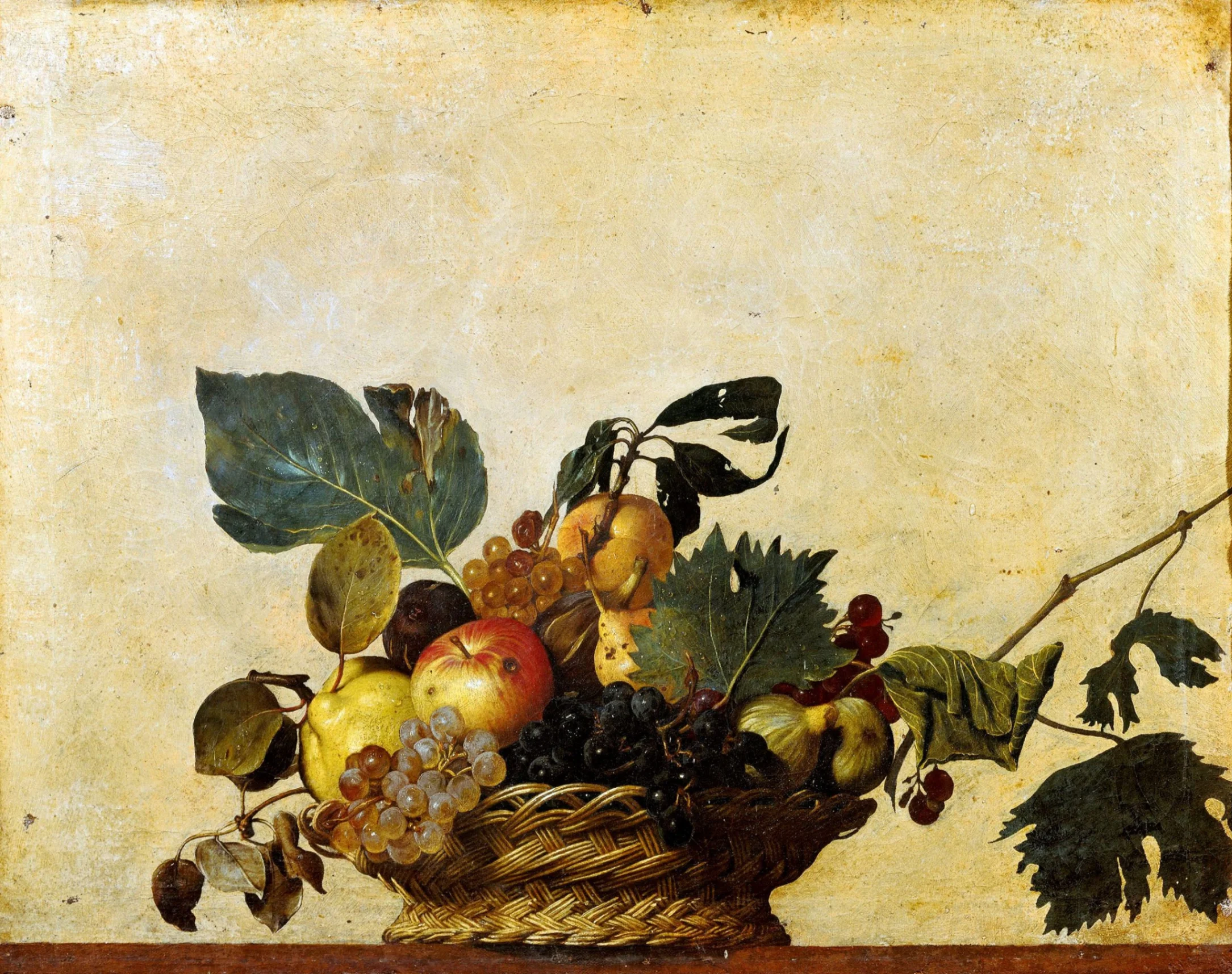Caravaggio, Canestra di frutta, 1597-1600, olio su tela, 46 × 64 cm, Pinacoteca Ambrosiana, Milano.