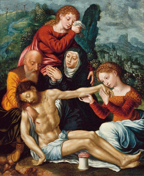 Catharina van Hemessen, La lamentazione di Cristo, olio su pannello, 228 x 24 cm, Snijders & Rockox House.