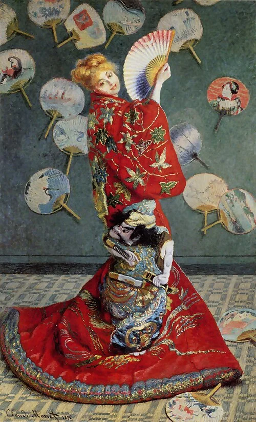 Claude Monet, La Japonaise, 1876, olio su tela, 231,8 cm × 142,3 cm, Museum of Fine Arts, Boston.