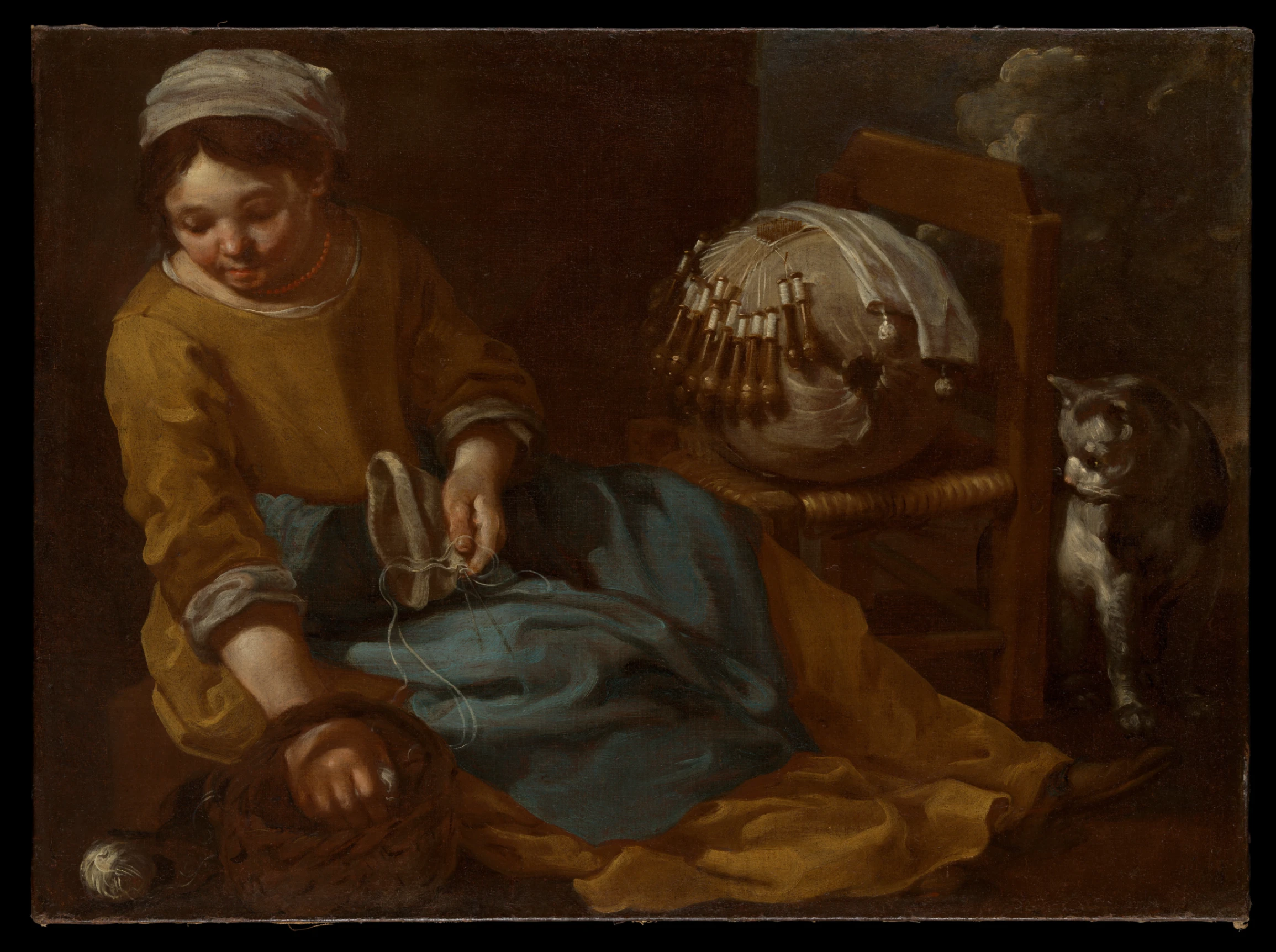 Bernhard Keil, La Merlettaia, 1665, olio su tela, 71,8 x 97,2 cm, The Metropolitan Museum of Art, New York.