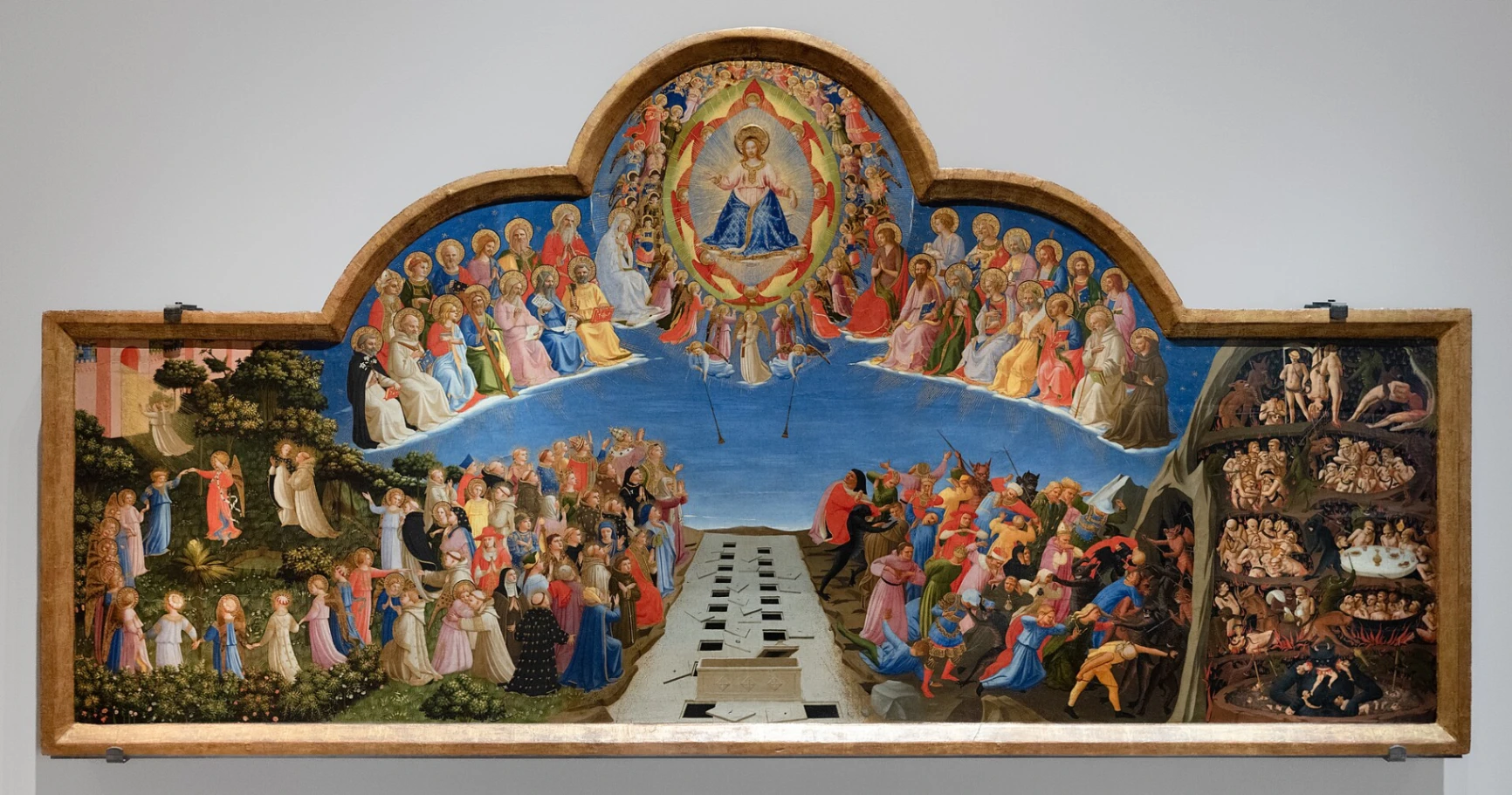 Beato Angelico, Giudizio Universale, 1431 circa, tempera su tavola, 105 × 210 cm, Museo nazionale di San Marco, Firenze.