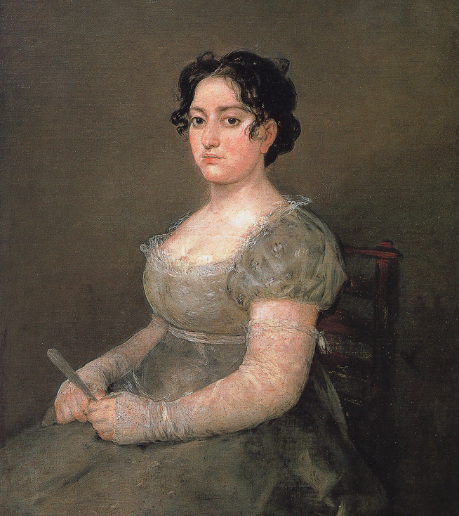 Francisco Goya, Ritratto di dama con ventaglio (Lorenza Correa?), 1806 circa, olio su tela, 103 x 83 cm, Musée du Louvre, Parigi.