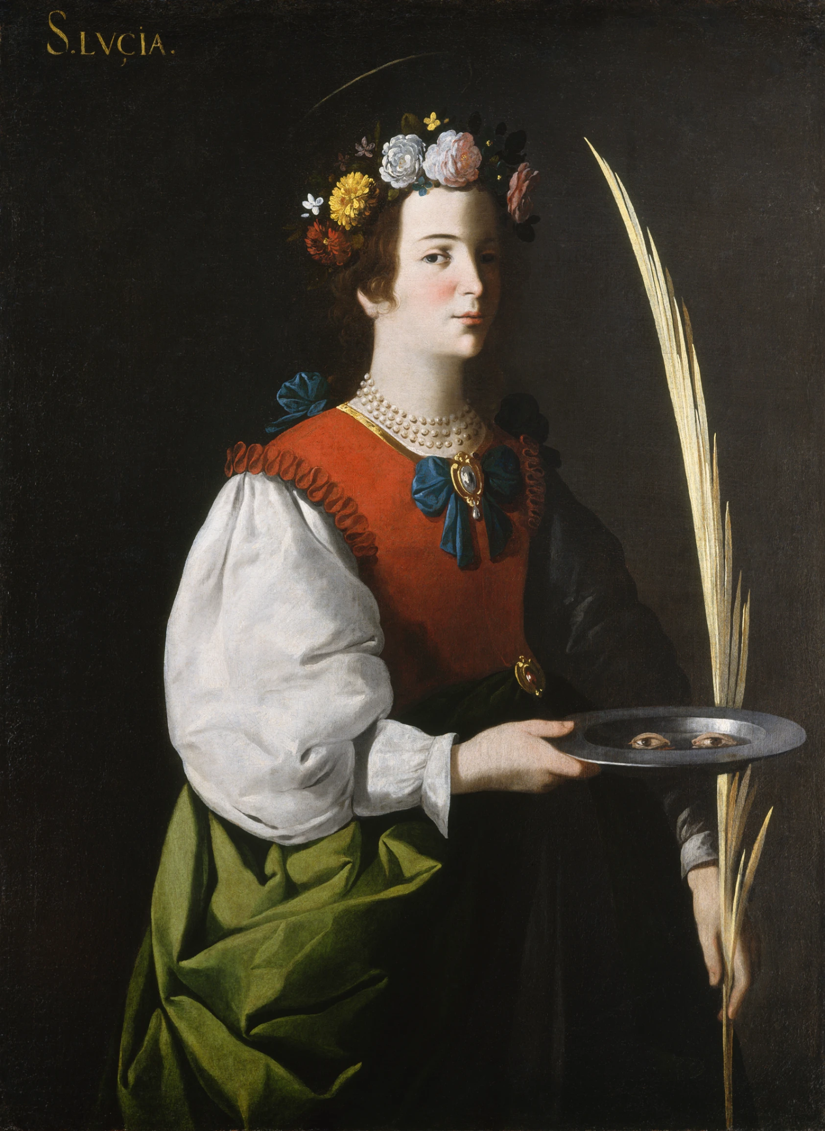 Francisco de Zurbarán, Santa Lucia, 1635-1640 circa, olio su tela, 104 x 77 cm, National Gallery, Washington.
