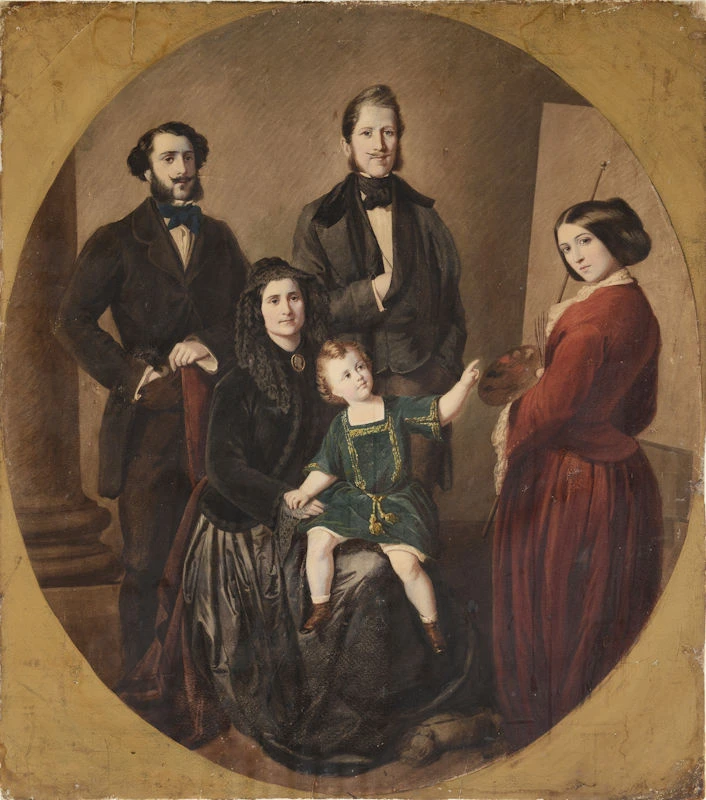 Emma Gaggiotti Richards, La Famiglia Gaggiotti, 1853, Museo di Roma.