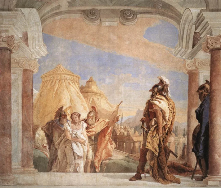 Giambattista Tiepolo, Briseide condotta da Agamennone, Villa Valmarana ai Nani.