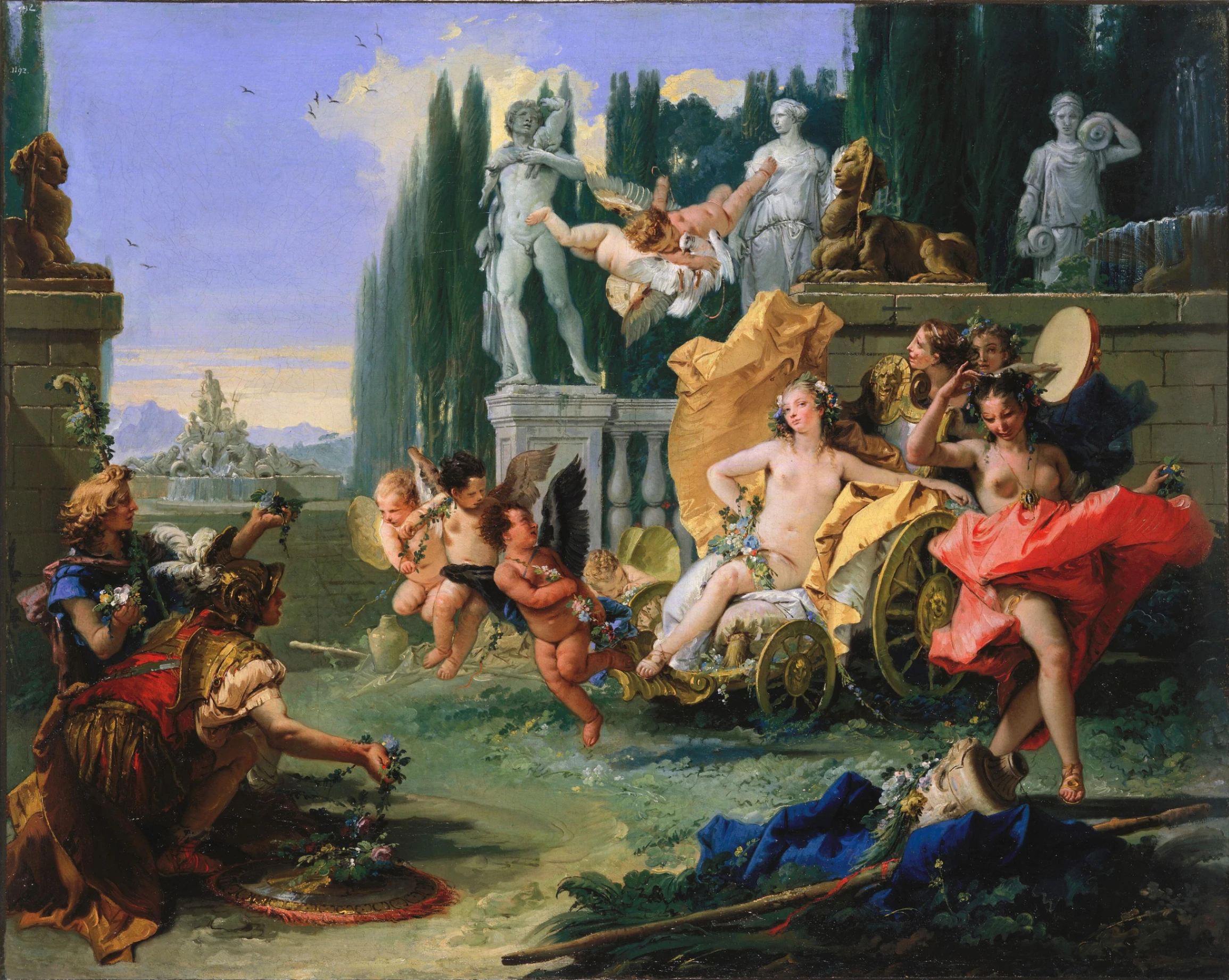 Giambattista Tiepolo, Trionfo di Flora, 1743 circa, olio su tela, 71,8 x 88,9 cm, Fine Arts Museum, San Francisco.
