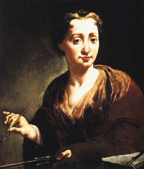 Giulia Lama, Autoritratto, 1725, olio su tela, 73 x 60, 5 cm, Gallerie degli Uffizi, Firenze.