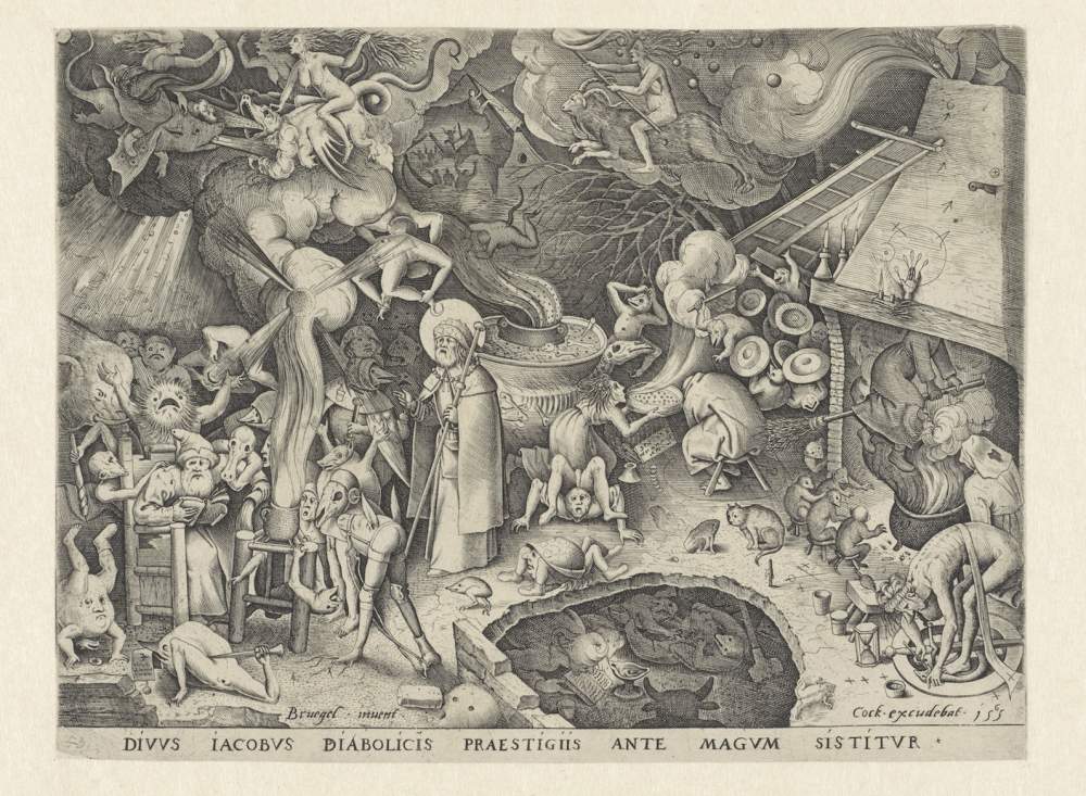 Pieter van der Heyden da Pieter Brueghel il Vecchio, San Giacomo nell’antro del mago Ermogene, 1565, Amsterdam, Rijksmuseum.