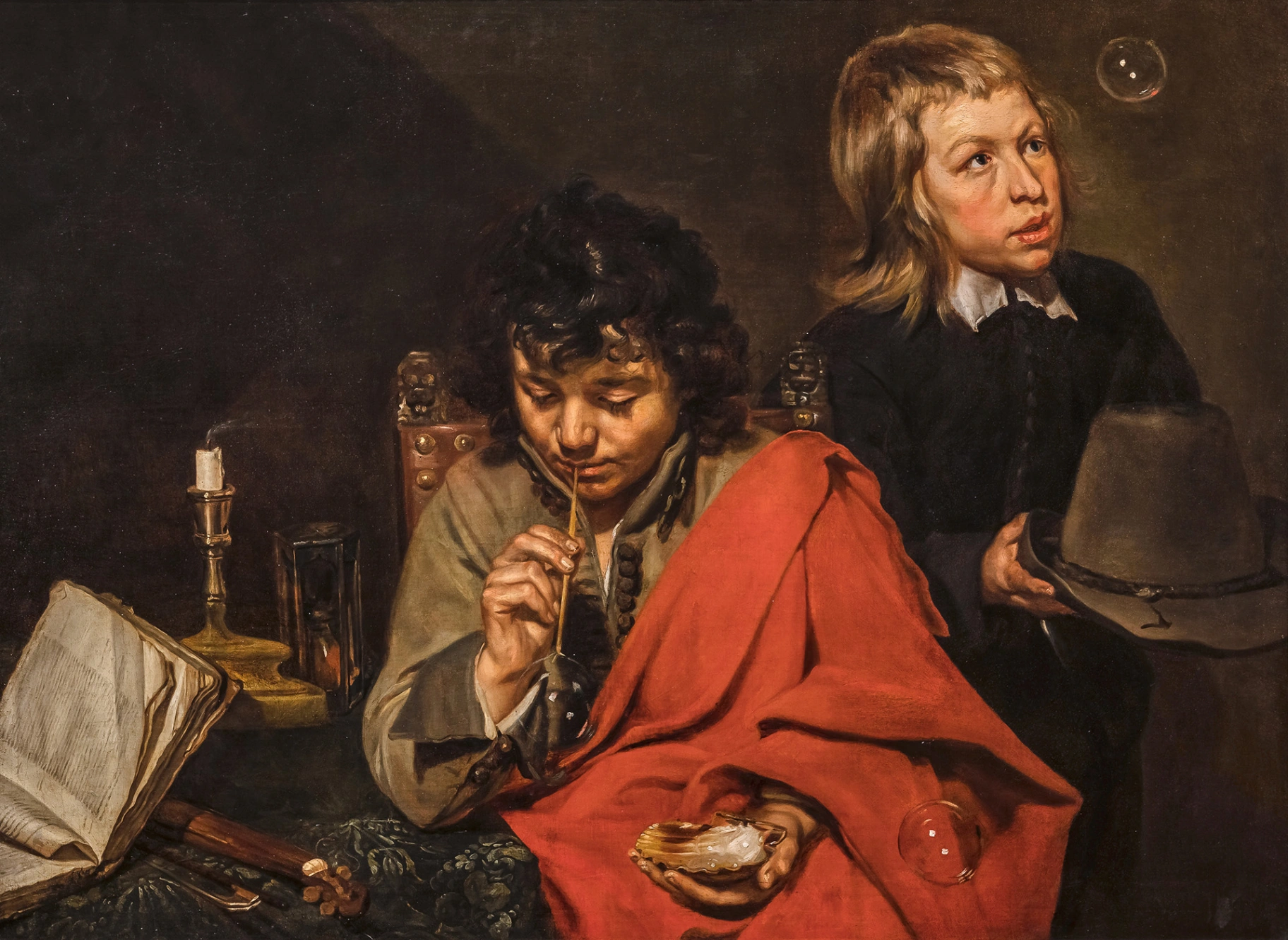 Michaelina Wautier, Ragazzi che soffiano bolle, 1640 ca, olio su tela, 90,5 × 121,3 cm, Seattle Art Museum, Seattle.