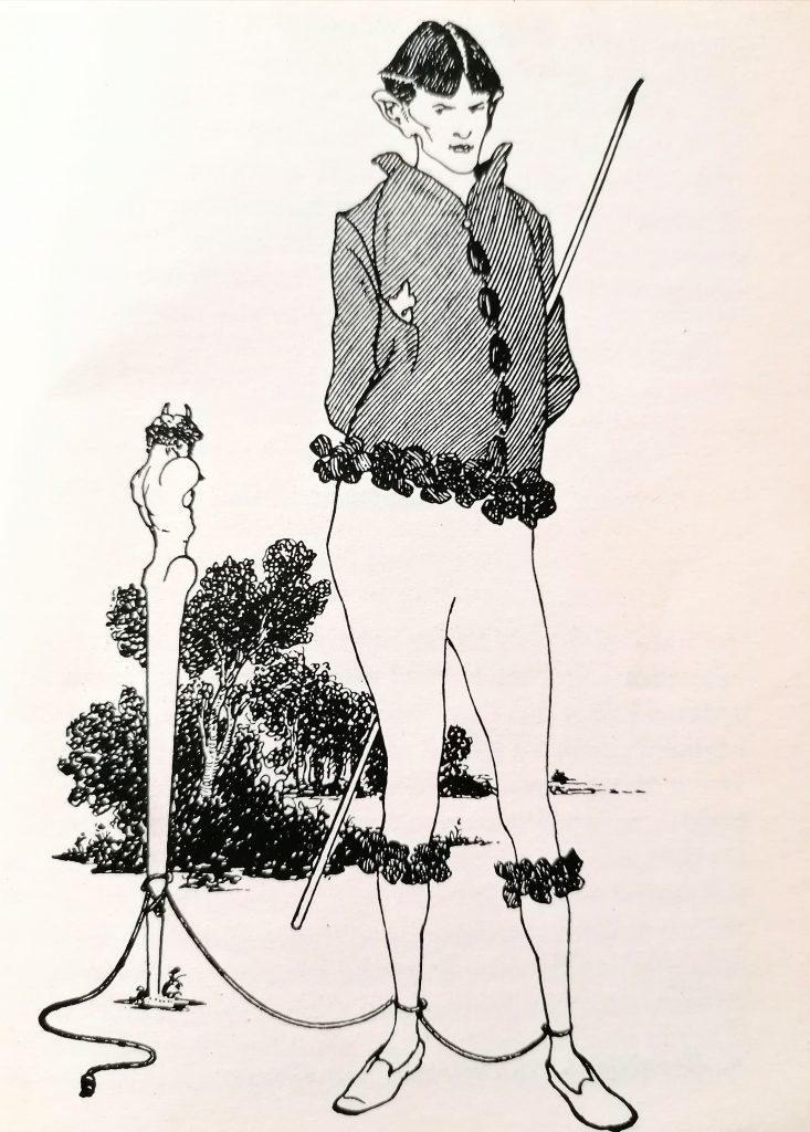 Aubrey Beardsley, Autoritratto come Priapo.