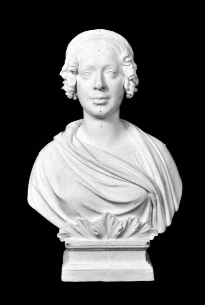 Pietro Tenerani, Ritratto della principessa Chiara Colonna, 1850, gesso, alt. 69 cm, larg. 47 cm, base 25 x 21 cm, Museo di Roma, Roma.