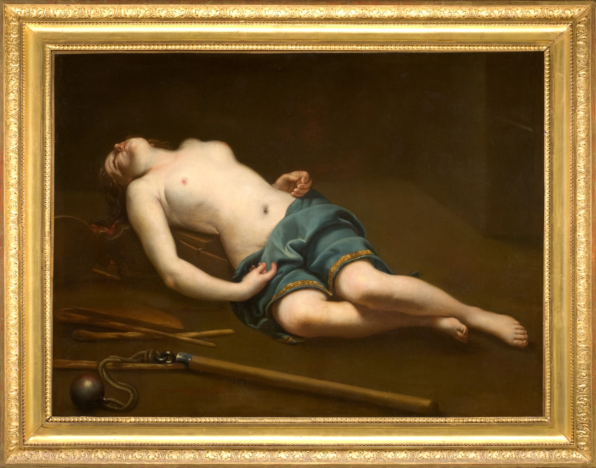 Guido Cagnacci, Giovane martire morta, prima del 1640, olio su tela, 98 × 130 cm, Museo Fabre, Montpellier.