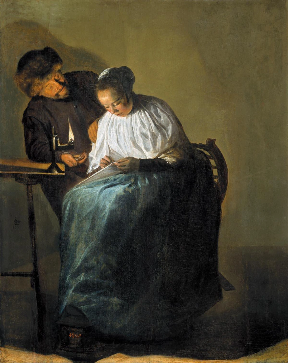 Judith Leyster, La proposta, 1631, olio su tavola, 31 × 24 cm, Royal Picture Gallery, Mauritshuis, The Hague.