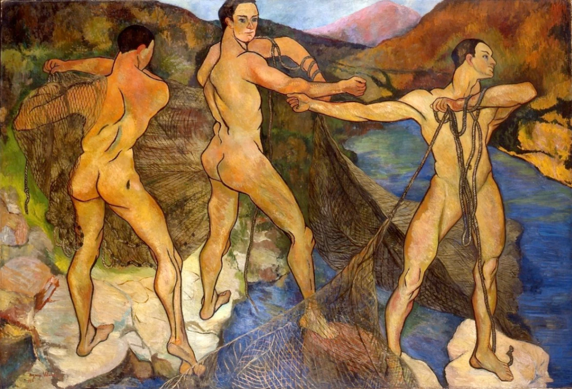 Suzanne Valadon, Il lancio della rete, 1914, olio su tela, 201 × 301 cm, Musée des Beaux-Arts, Nancy.