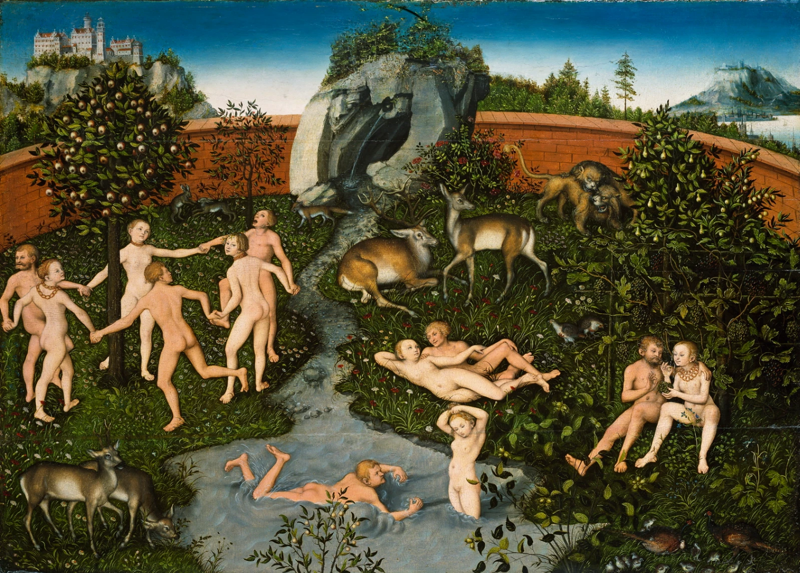 Lucas Cranach, L'età dell'Oro, 1530 circa, olio su tavola, 75 x 103,5 cm, National Museum of Art, Architecture and Design, Oslo.