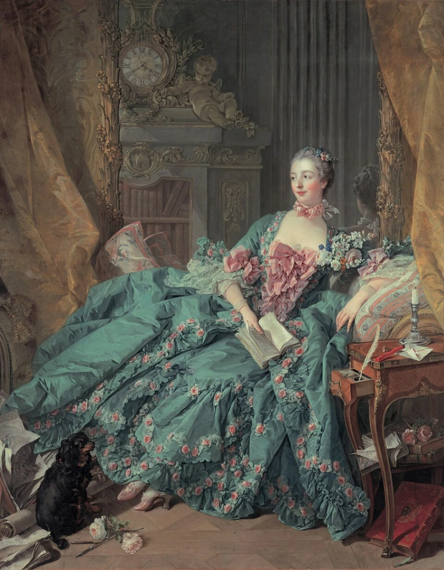 François Boucher, Ritratto di Madame de Pompadour, 1756, Alte Pinakothek, Monaco di Baviera.