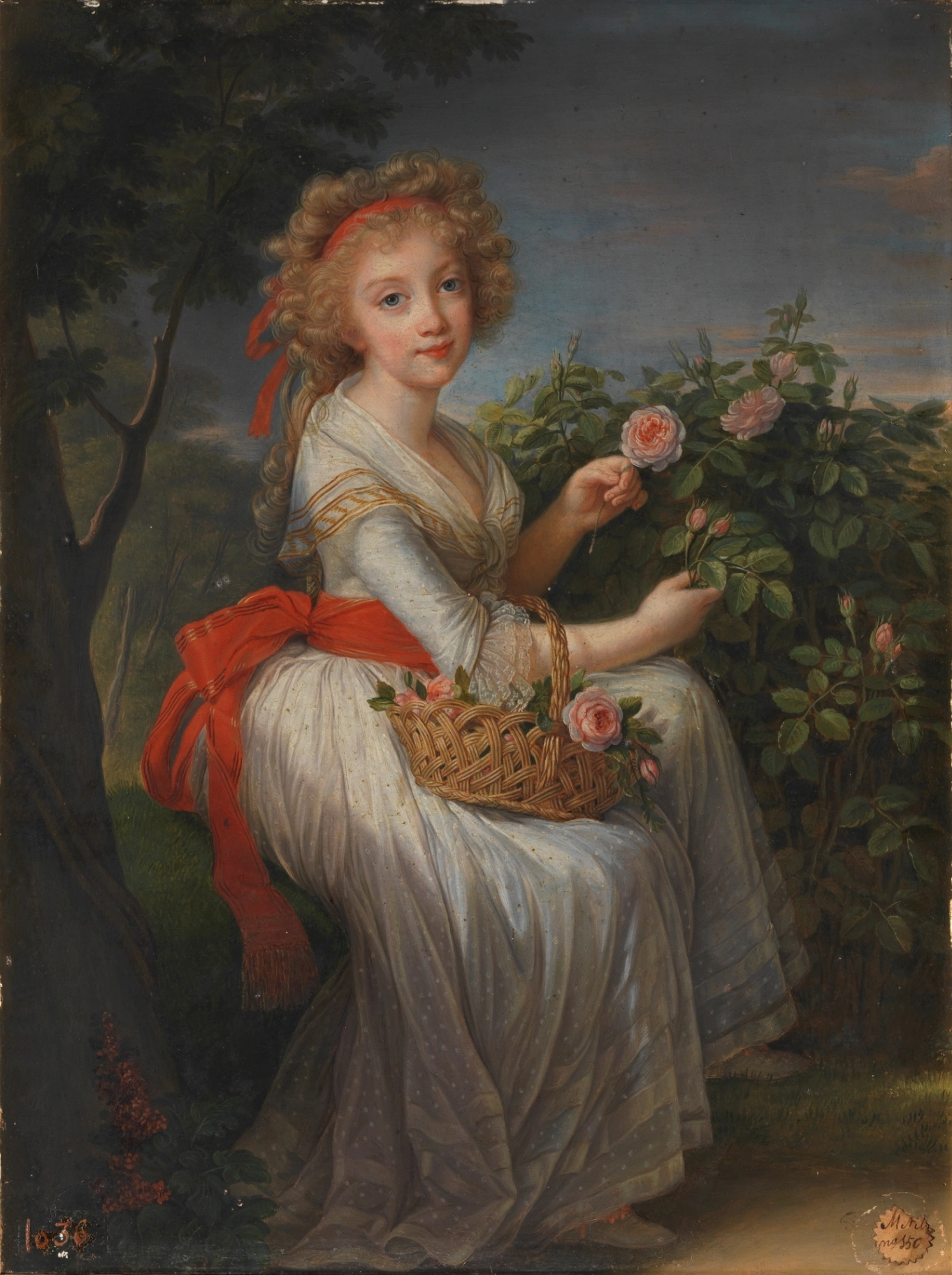 Élisabeth Vigée Le Brun, Ritratto di Maria Cristina di Napoli e Sicilia, 1790 circa, olio su tavola, 37 cm x 27 cm, Museo del Prado, Madrid.