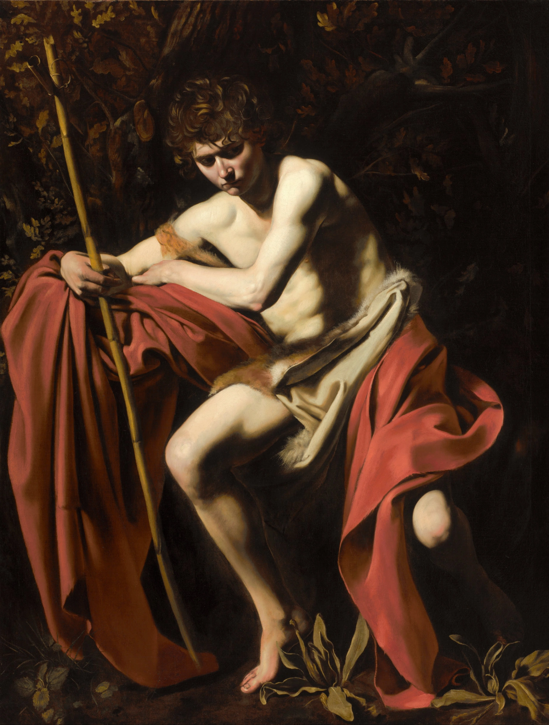 Michelangelo Merisi detto Caravaggio, San Giovanni Battista, 1604 circa, olio su tela, 173 × 133 cm, Museo Nelson-Atkins, Kansas City.