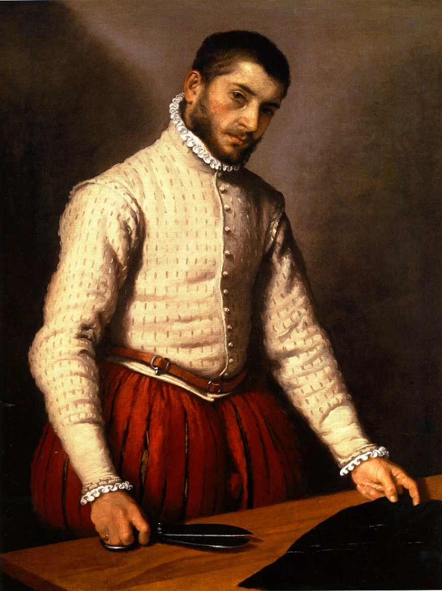 Giovanni Battista Moroni, Il Sarto, 1570, olio su tela, 99,5×77 cm, National Gallery, Londra.