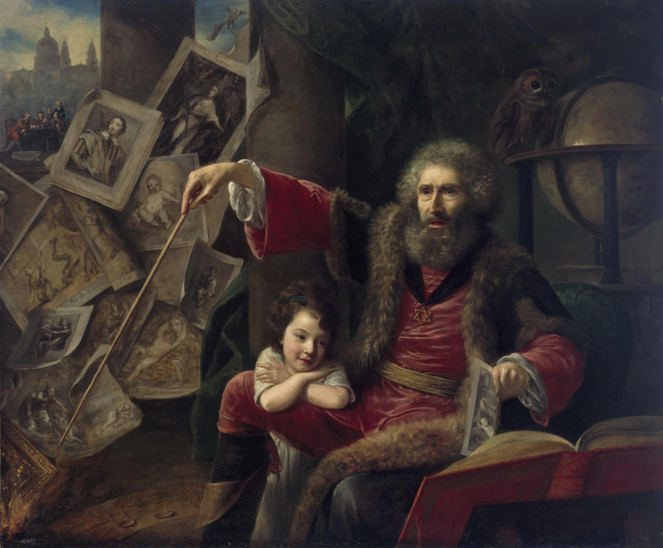 Nathaniel Hone, Il Mago, 1775, olio su tela, 145 × 173 cm, Galleria Nazionale d'Irlanda, Dublino.