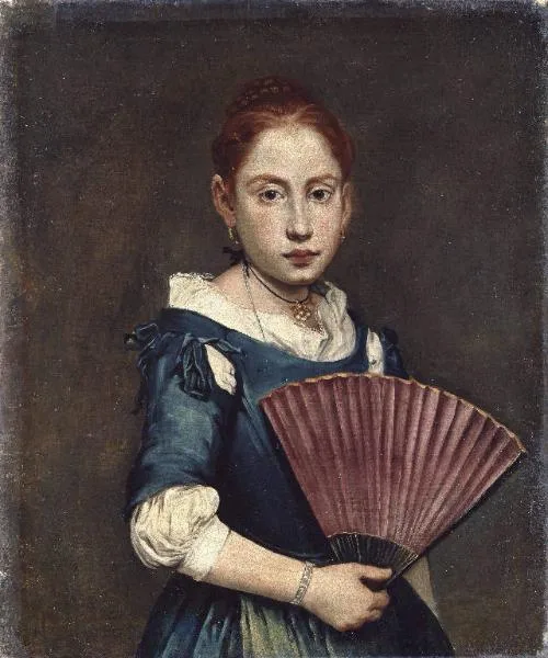 Giacomo Ceruti, detto il Pitocchetto, Ritratto di fanciulla con ventaglio, 1740 circa, olio su tela, 60,5 × 55 cm, Accademia Carrara, Bergamo.