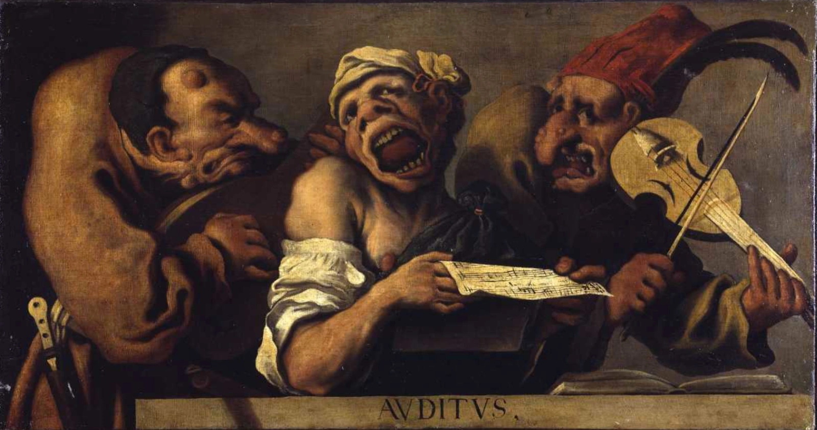 Pietro della Vecchia, Allegoria dell'udito, olio su tela, 73 × 139 cm, collezione privata.