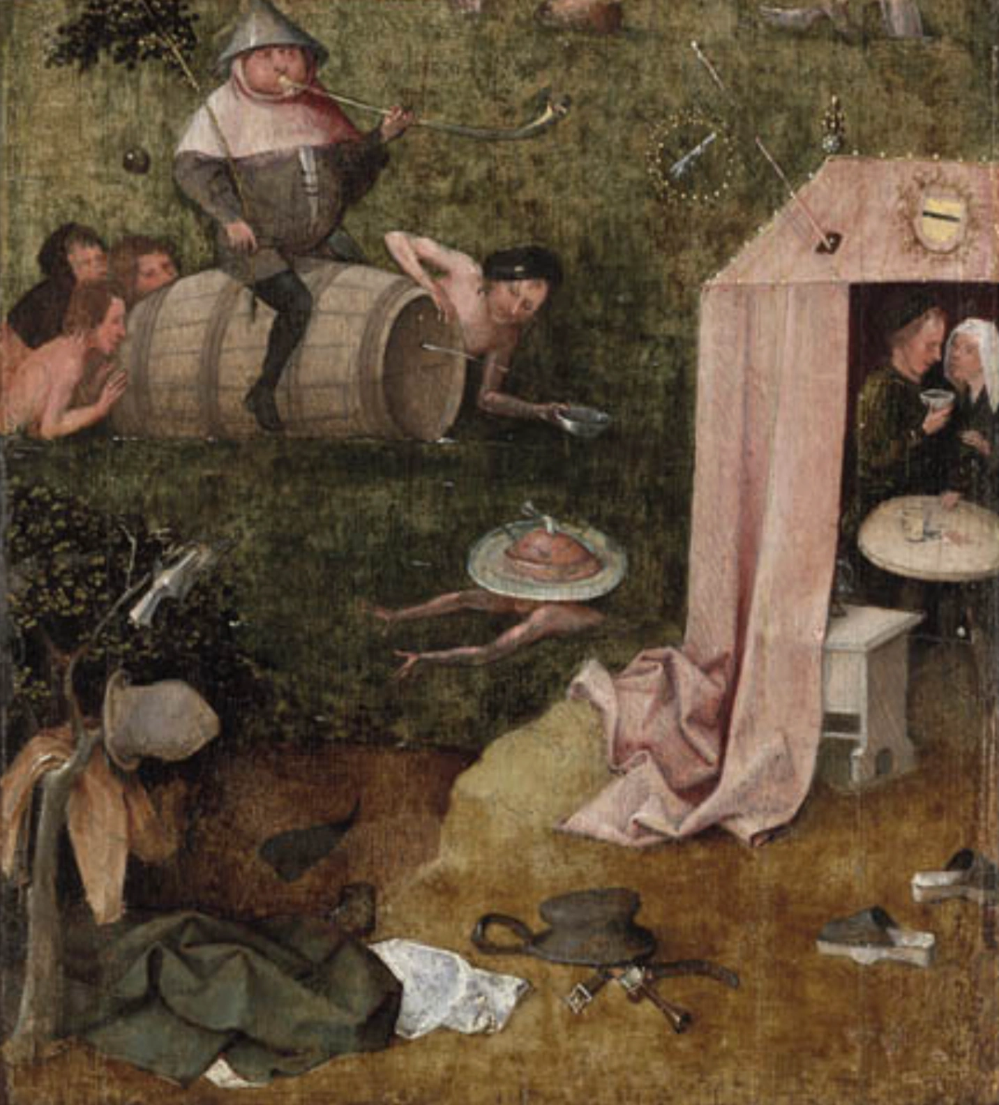 Hieronymus Bosch, Allegoria dei Piaceri , 1494 circa, olio su tavola, 35,9 × 31,4 cm, Yale University Art Gallery, New Haven.