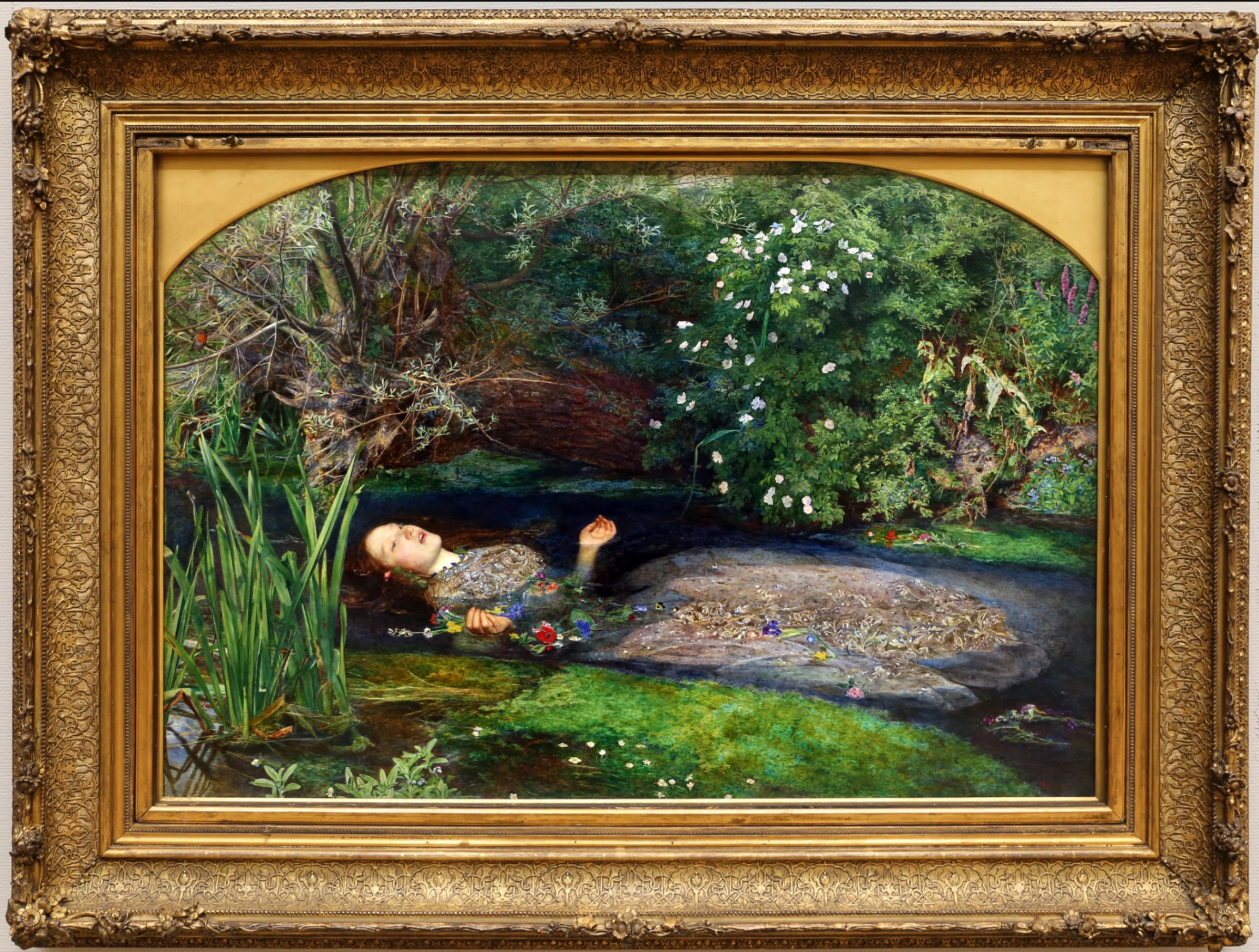 Sir John Everett Millais, Ophelia, 1851‑1852, olio su tela, 76,2 × 111,8 cm, Tate Britain, Londra.