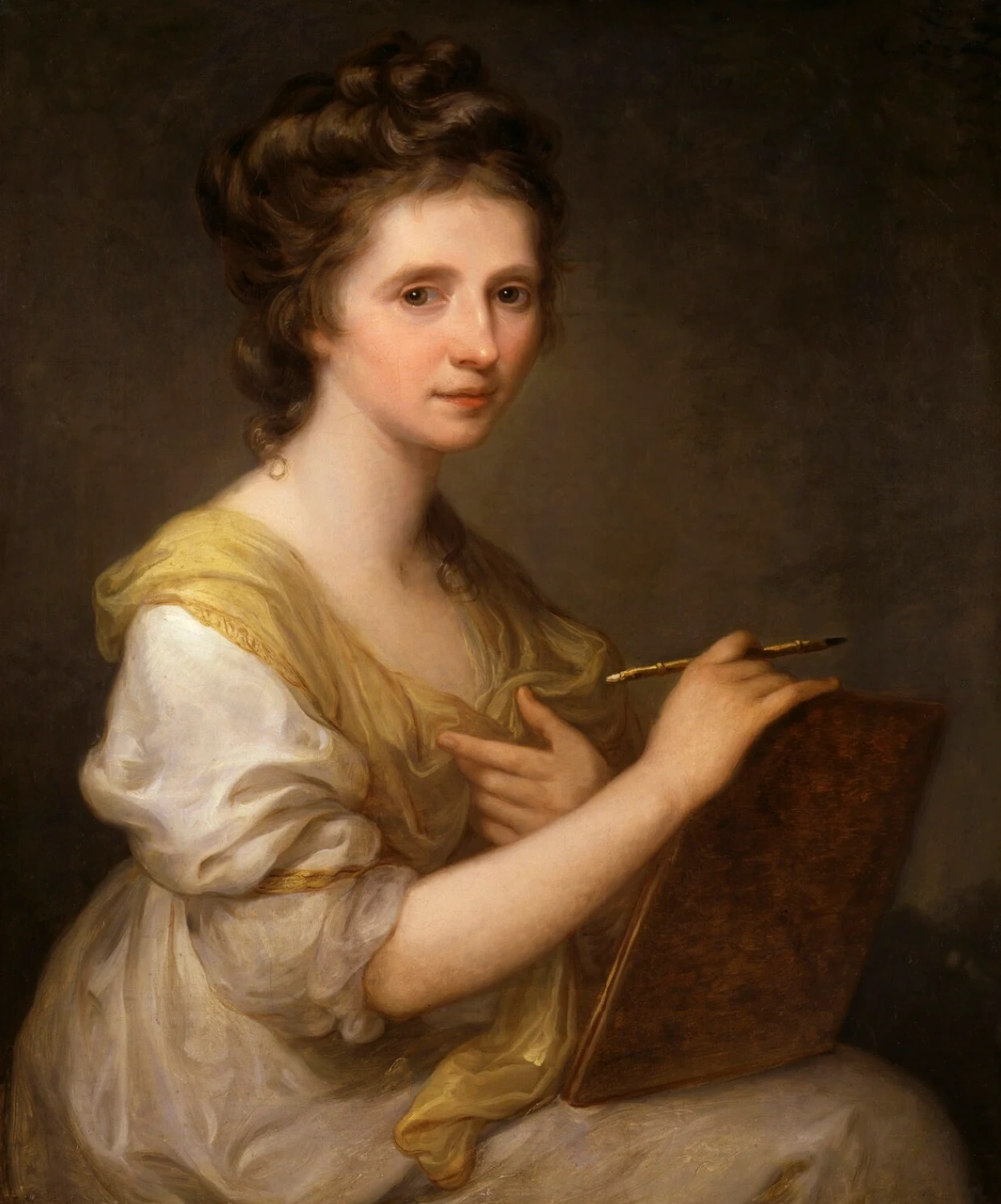 Angelica Kauffmann, Autoritratto, olio su tela, 1770-1775, 73, 7 x 61, cm, National Gallery, London.