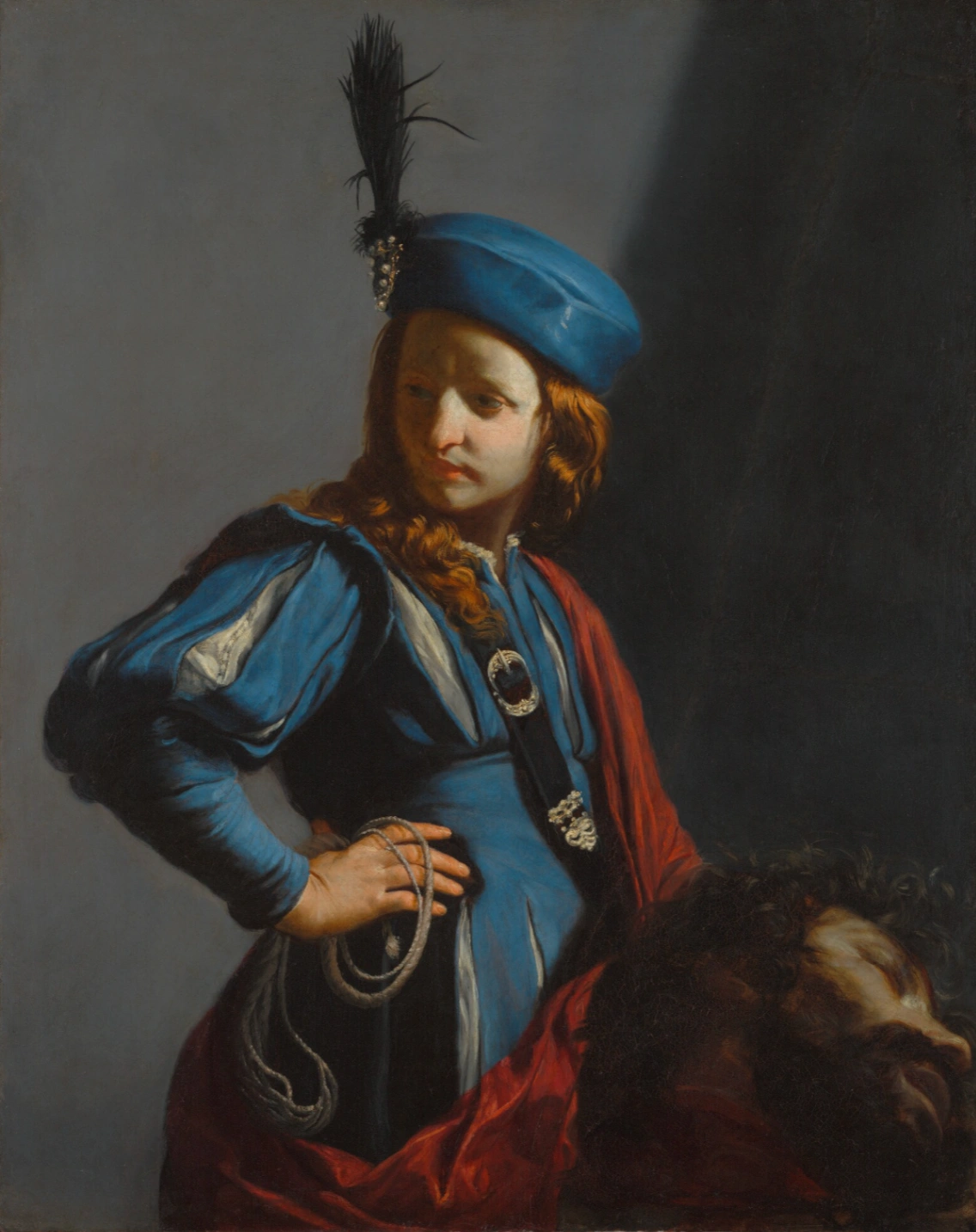 Guido Cagnacci, Davide con la testa di Golia, 1645-1650 circa, olio su tela, Paul Getty Museum, Los Angeles. L'opera non è attualmente inclusa nel percorso museale.