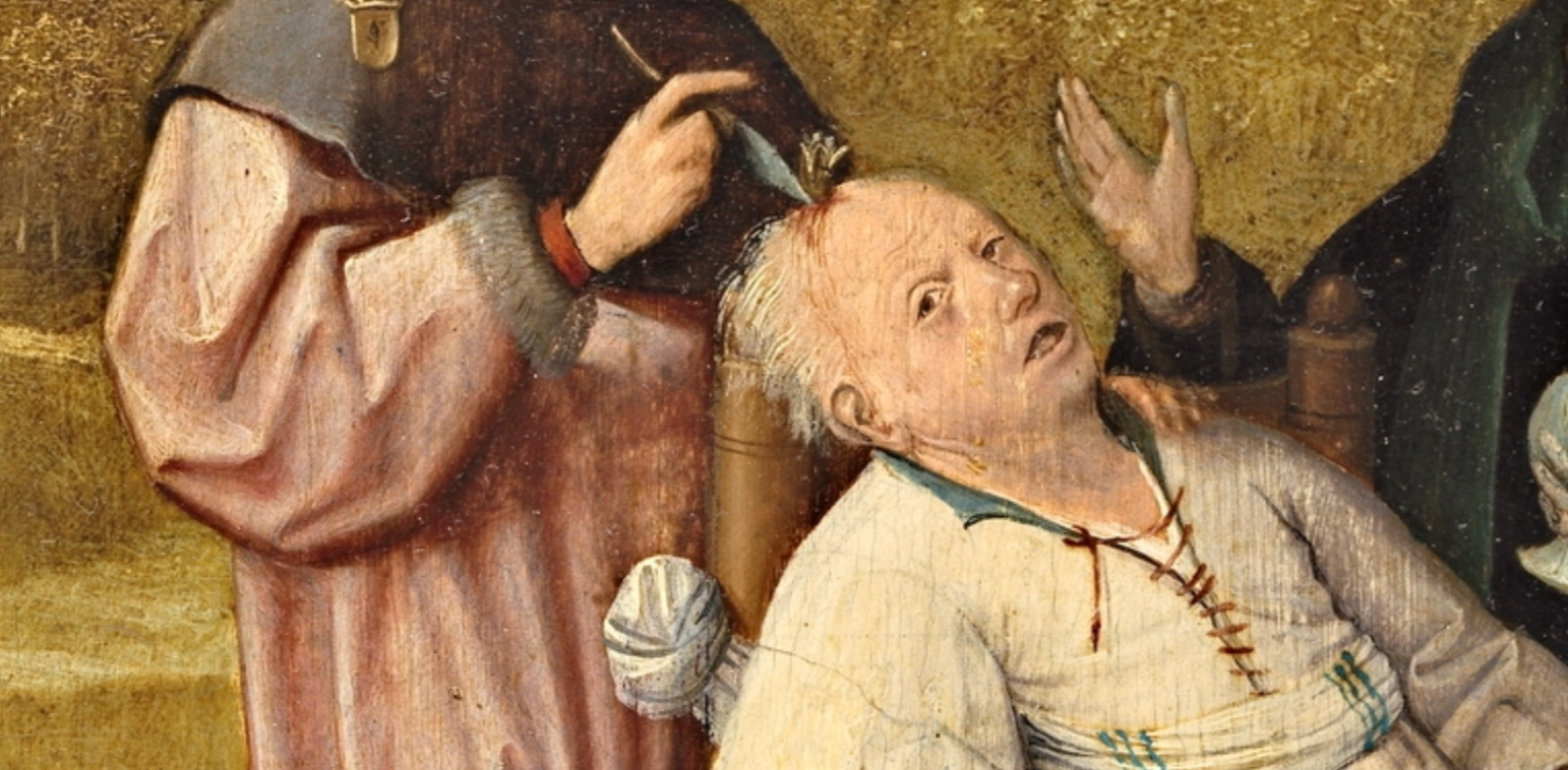 cover L'estrazione della pietra della follia di Hieronymus Bosch