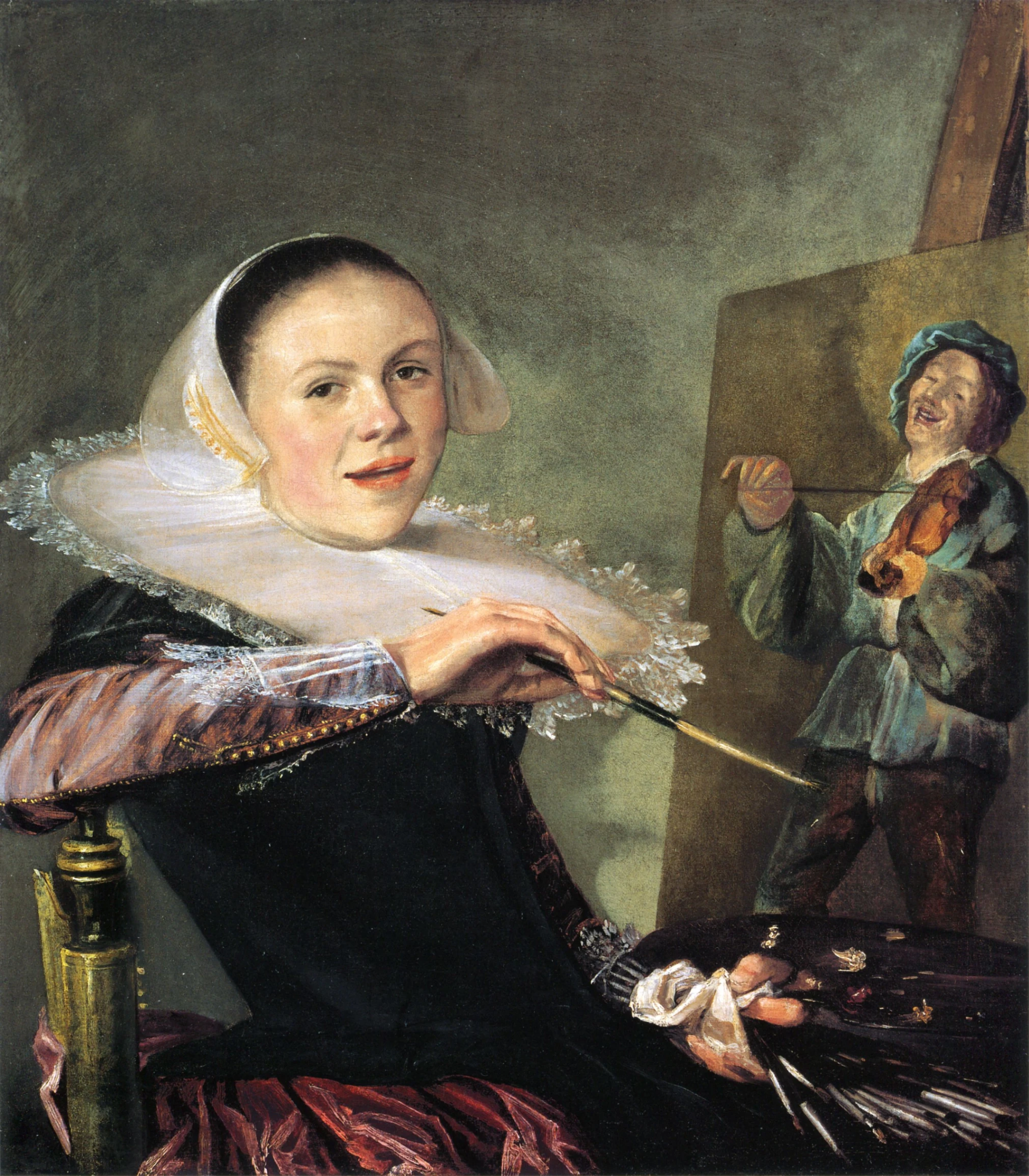 Judith Leyster, Autoritratto, 1631, olio su tela, 31 × 24 cm, Royal Picture Gallery, Mauritshuis, The Hague.