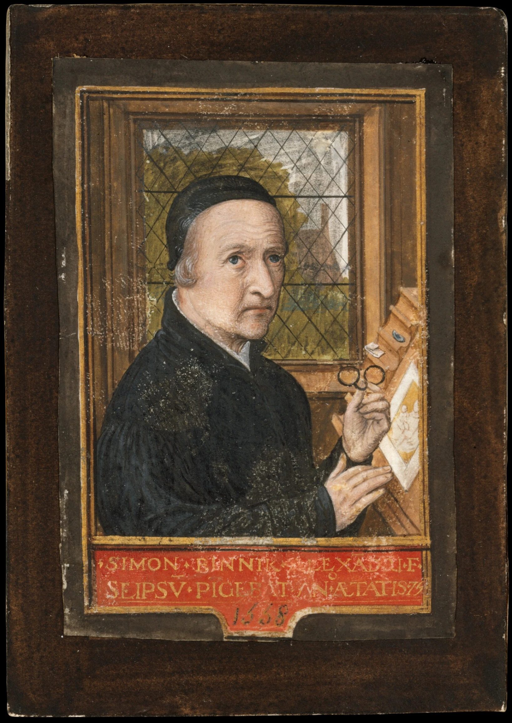 Simon Bening, Autoritratto, 1558, tempera su pergamena, 8,6 x 5,7 cm, Metropolitan Museum of Art, New York.
