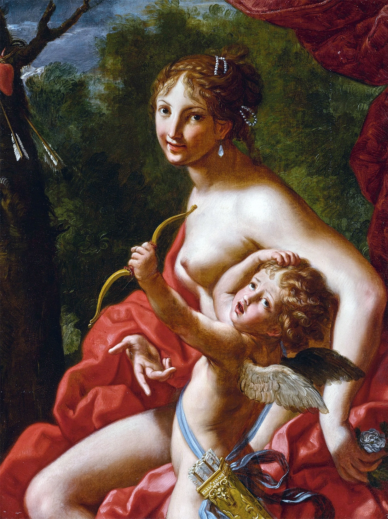 Elisabetta Sirani, Venere e Amore, 1664, olio su tela, 101 × 85 cm, Collezione privata.